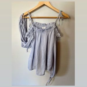 L.A. Hearts Blue Long Sleeve Blouse (M)